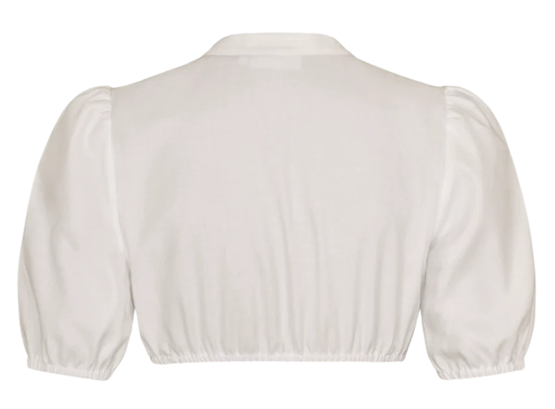 Dirndlbluse Alpenfee, Leda, ecru, hochgeschlossen, Große Größen