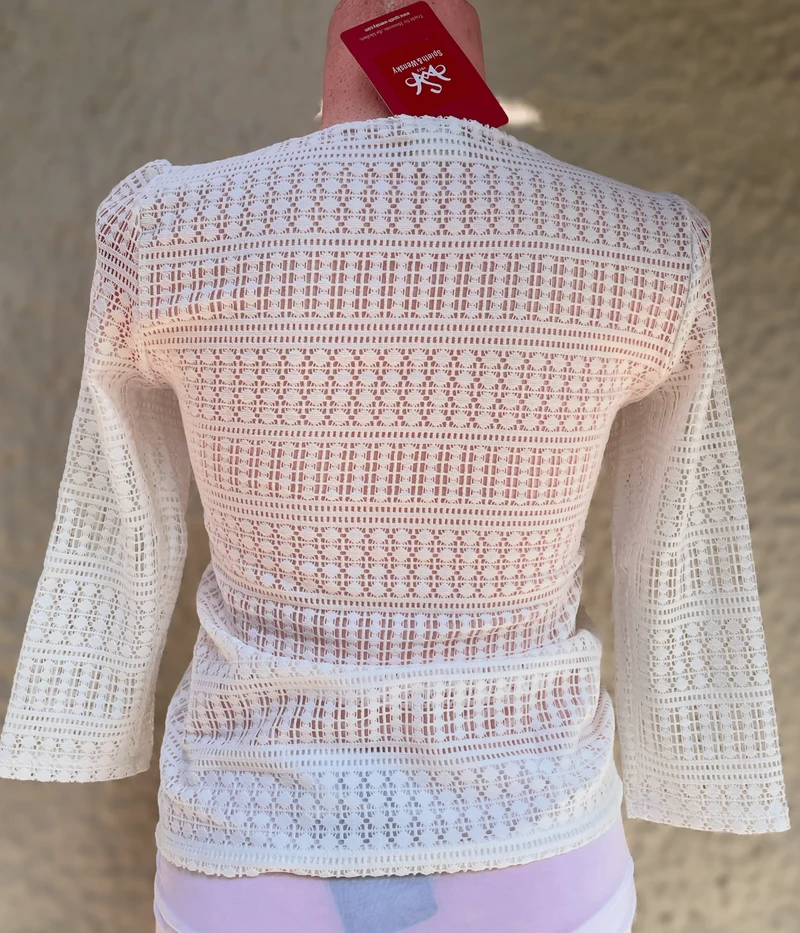 Trachtenbluse Spieth & Wensky Edmea, Spitze, offwhite