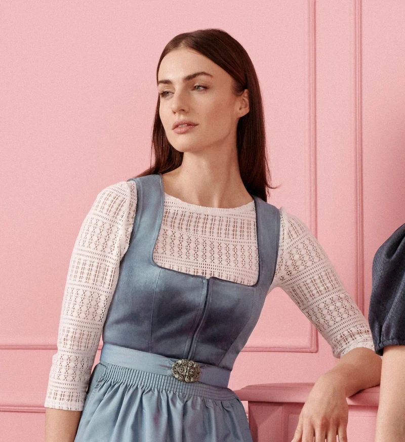Dirndlbluse Spieth & Wensky Elster, 3/4 Arm, offwhite