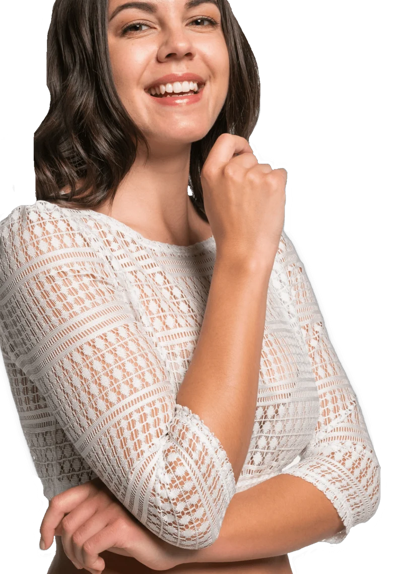 Dirndlbluse Spieth & Wensky Elster, 3/4 Arm, offwhite