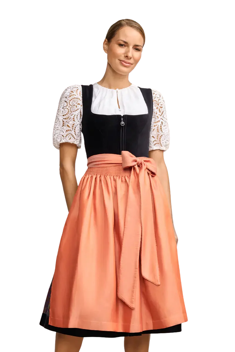 Dirndl Krüger Collections, Jacinta, 70 cm, Samt, schwarz