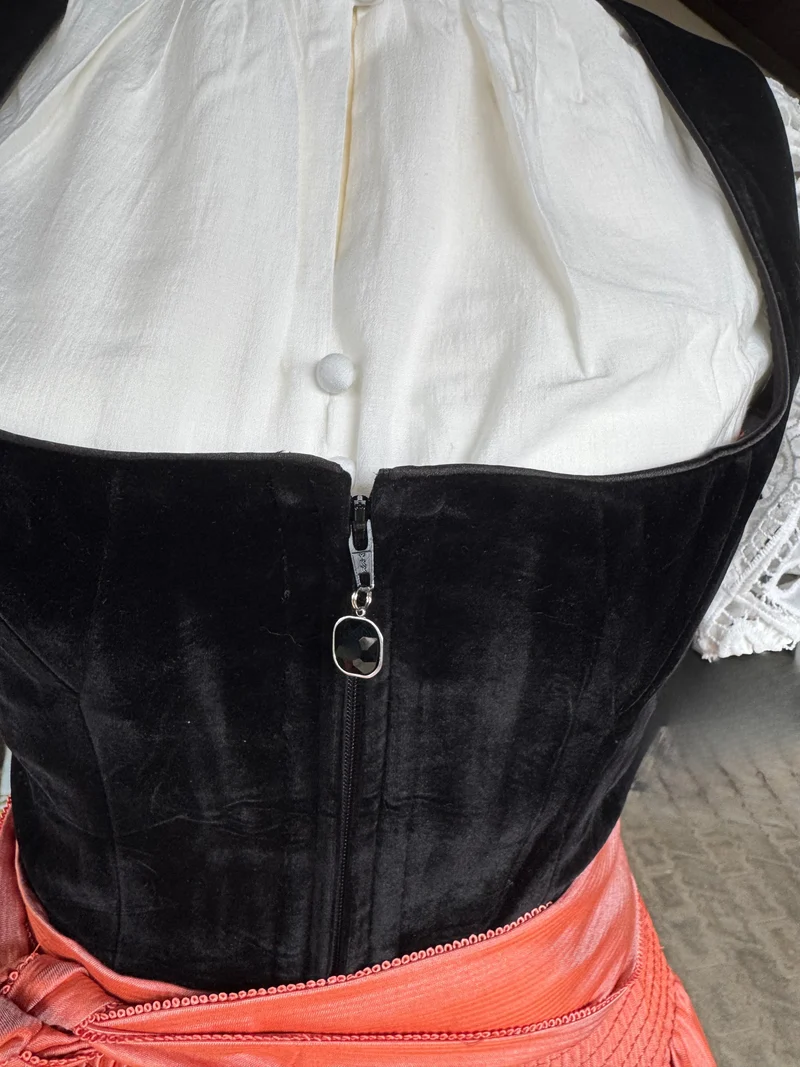 Dirndl Krüger Collections, Jacinta, 70 cm, Samt, schwarz