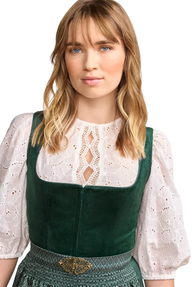 Dirndlbluse Krüger Collections, Yanela, halbarm, ecru