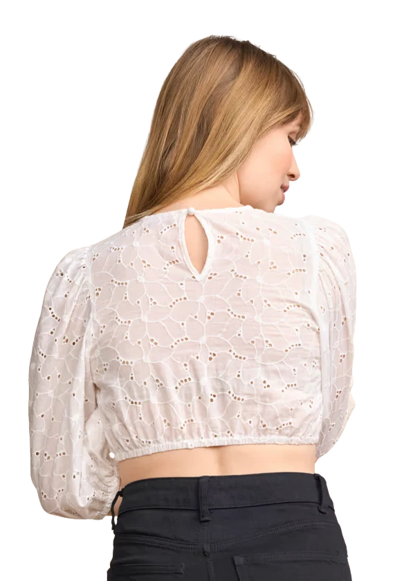 Dirndlbluse Krüger Collections, Yanela, halbarm, ecru