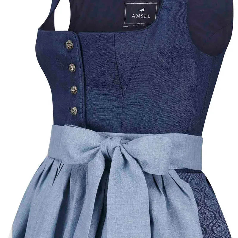 Leinendirndl Nele Blau (lang)