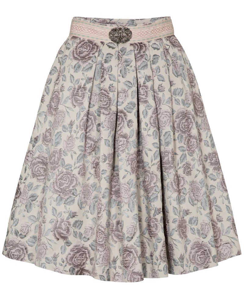 Trachten Rock Midi 60 cm, Gwyneth, Spieth & Wensky, nude, silber