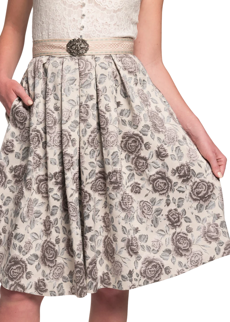 Trachten Rock Midi 60 cm, Gwyneth, Spieth & Wensky, nude, silber
