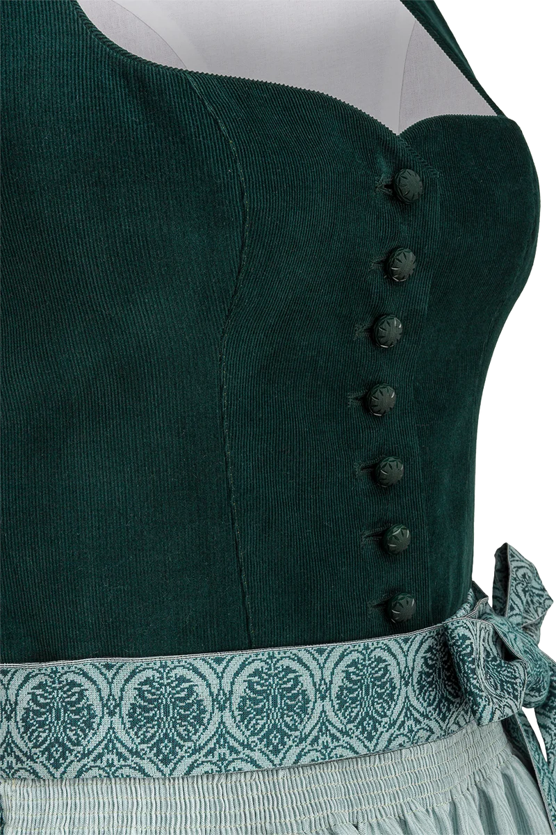 Midi-Corddirndl mit Herzausschnitt
