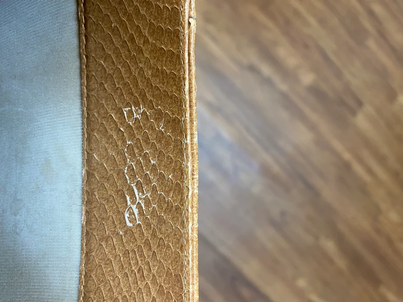 Vintage Handtasche Cognac mit Reptilleder-Struktur