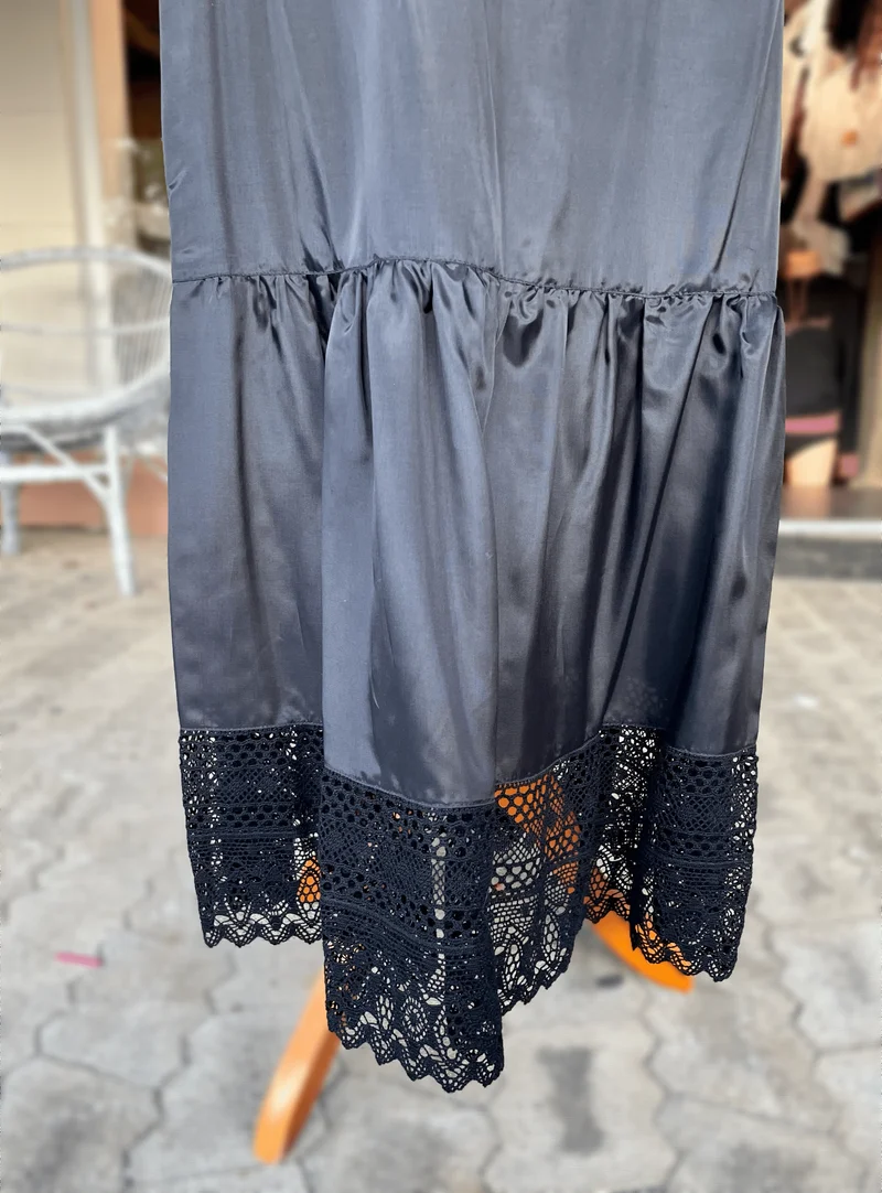 Petticoat, Unterrock Edna 95 cm, schwarz, Spitze