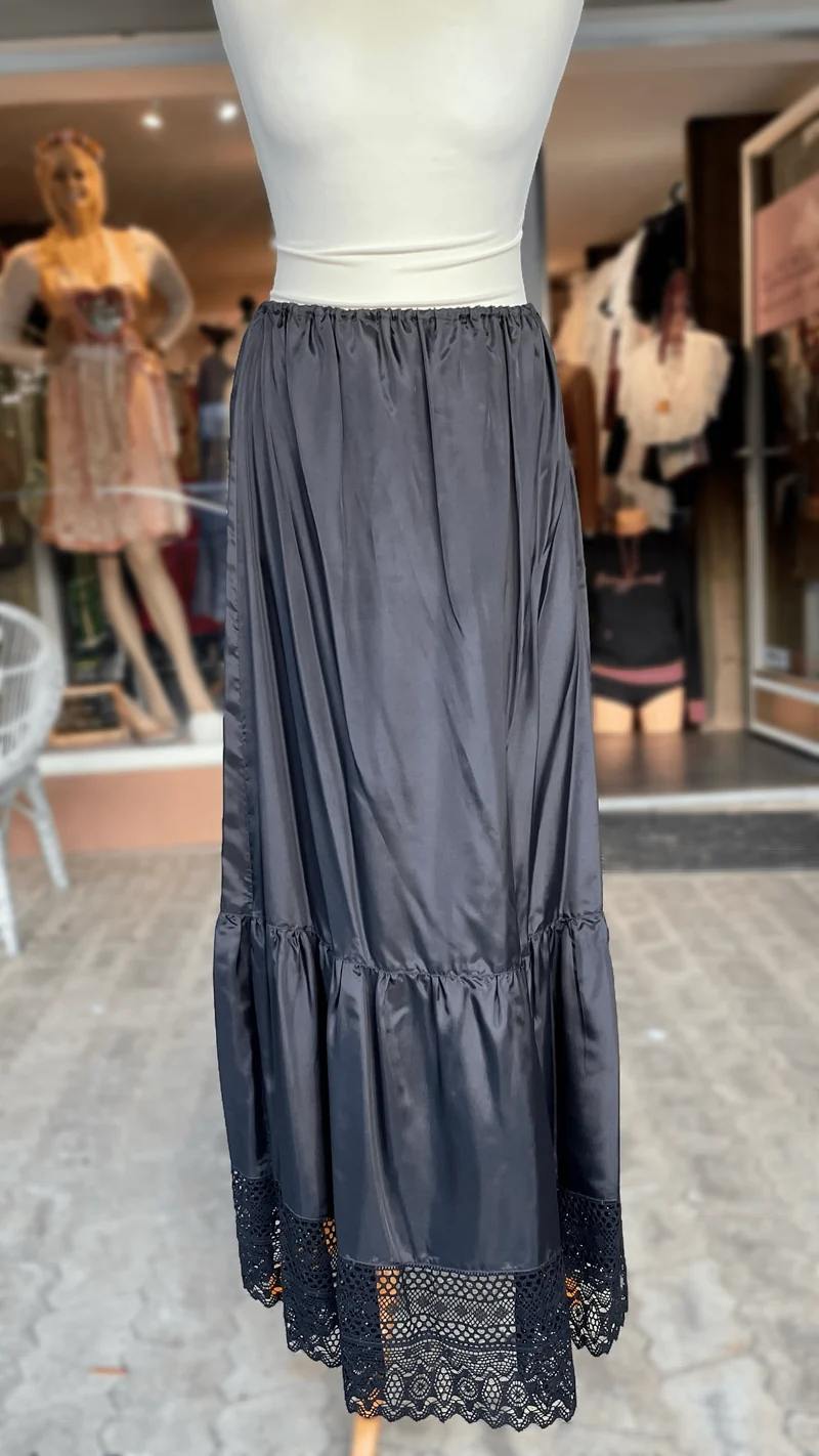 Petticoat, Unterrock Edna 95 cm, schwarz, Spitze