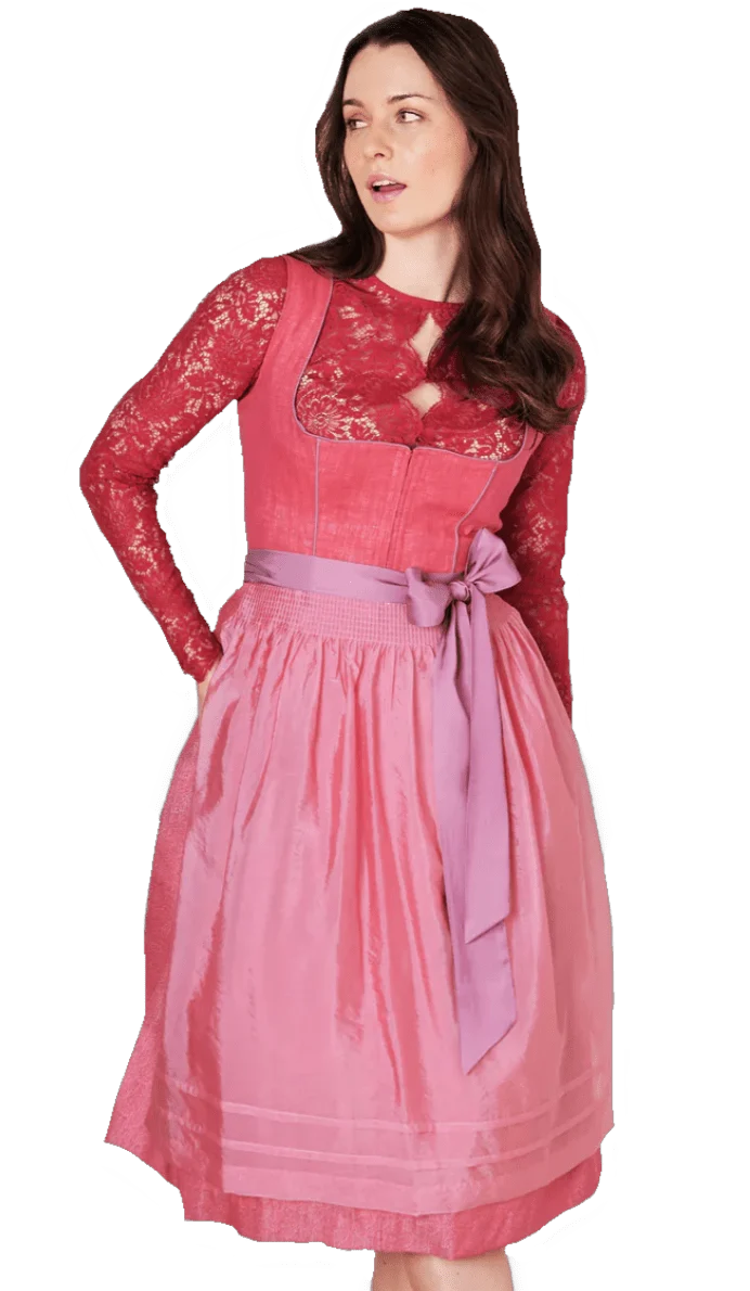 Dirndl Krüger Collections, Amandine, 70 cm, rot rosa