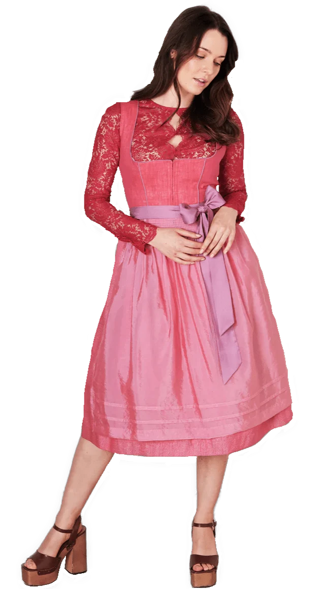 Dirndl Krüger Collections, Amandine, 70 cm, rot rosa