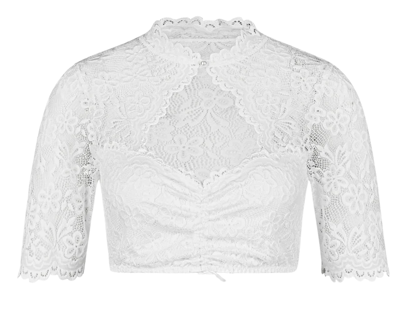 Dirndlbluse Nina von C., Sophie, weiß, Spitze, halbarm