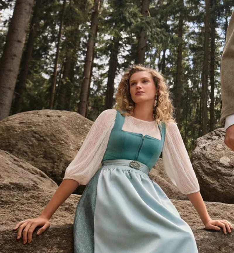 Dirndlbluse, Spieth & Wensky, offwhite, Franzi hochgeschlossen