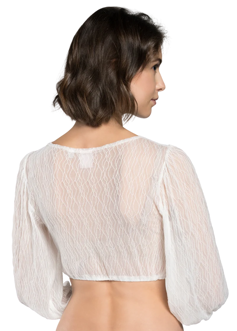Dirndlbluse, Spieth & Wensky, offwhite, Franzi hochgeschlossen