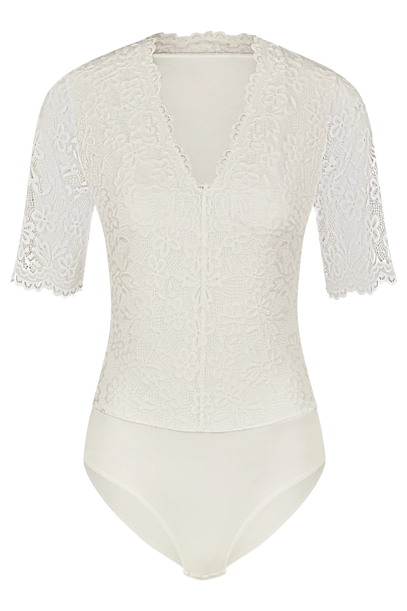 Trachtenbluse, Body Blusenbody, ecru, Nina von C., Hanna, Gr. 34