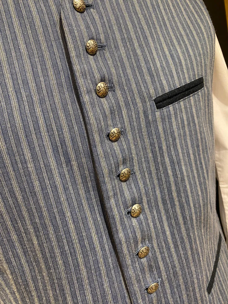 Trachtenweste Trachtenheimat Stretch mittelblau