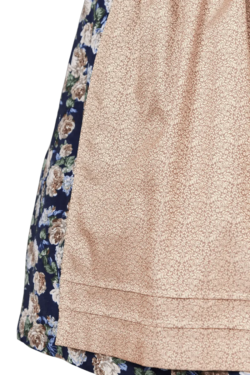 Dirndl Krüger Madl, Justine, 60 cm, Midi, blau, gold, Gr. 44