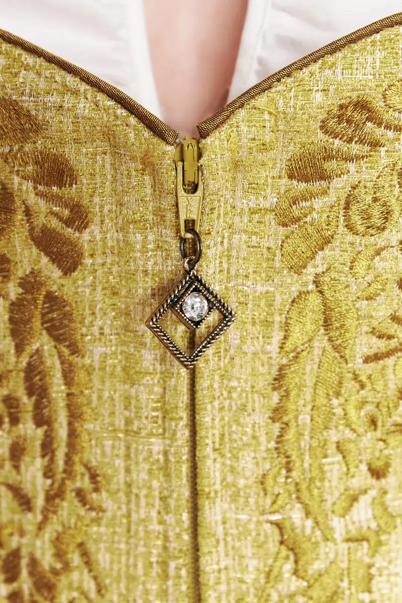 Dirndl Krüger Collections, Odilia, Midi 70 cm, gelb, blau, Gr. 40