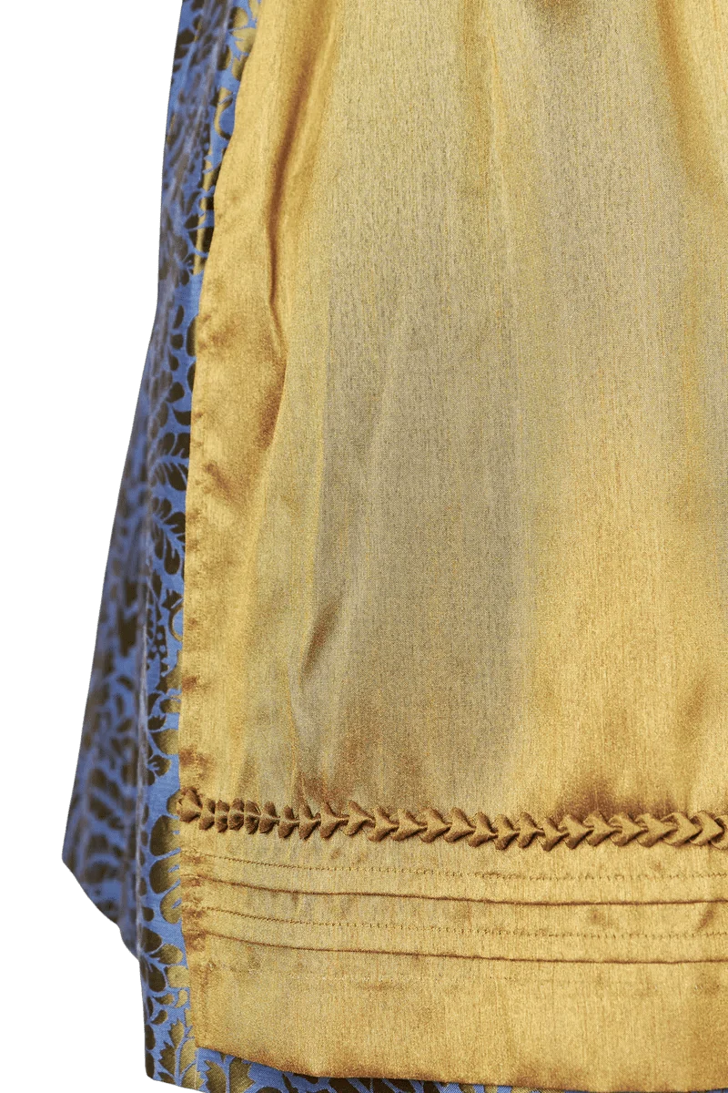Dirndl Krüger Collections, Odilia, Midi 70 cm, gelb, blau, Gr. 40