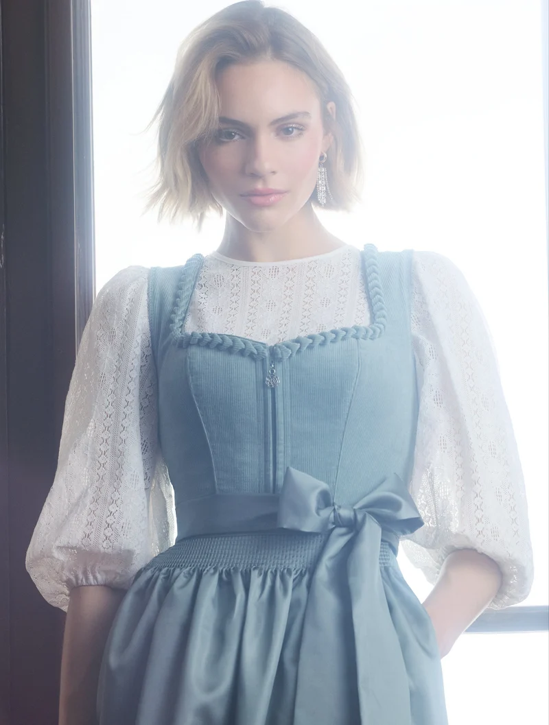 Dirndlbluse Krüger Madl, Inara, hochgeschlossen, Spitze