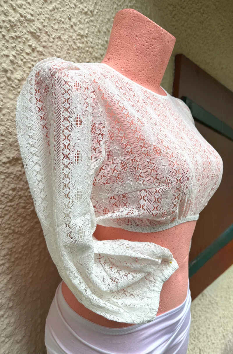 Dirndlbluse Krüger Madl, Inara, hochgeschlossen, Spitze