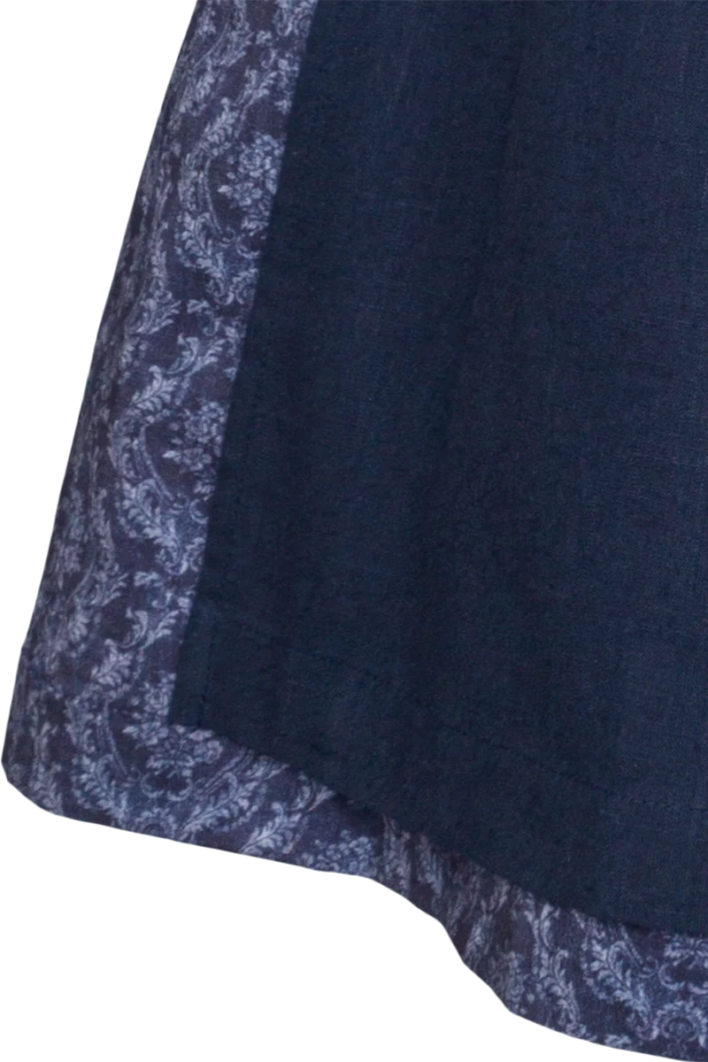 Samtdirndl Midi mit Flügelärmel - marine
