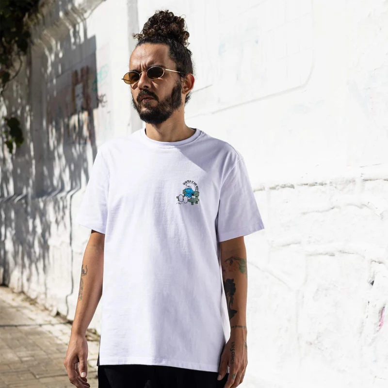 ®Die Schlümpfe Herren T-Shirt "Grantln is mei Yoga"