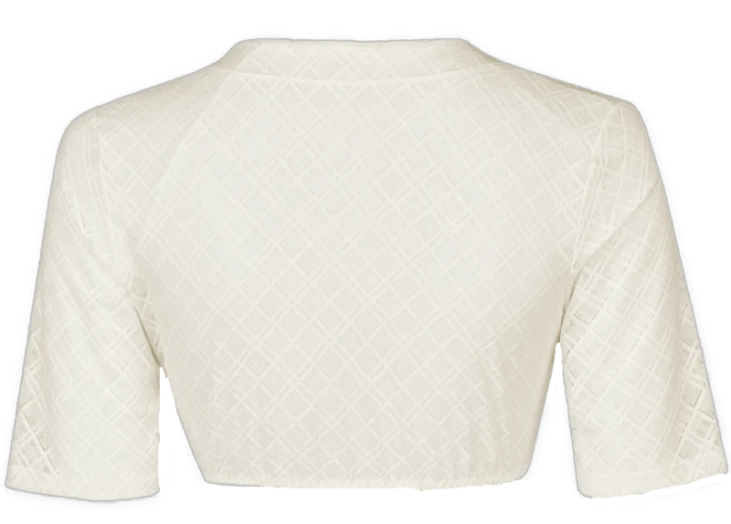Dirndlbluse Nina von C., Lea champagner, halbarm, V-Ausschnitt