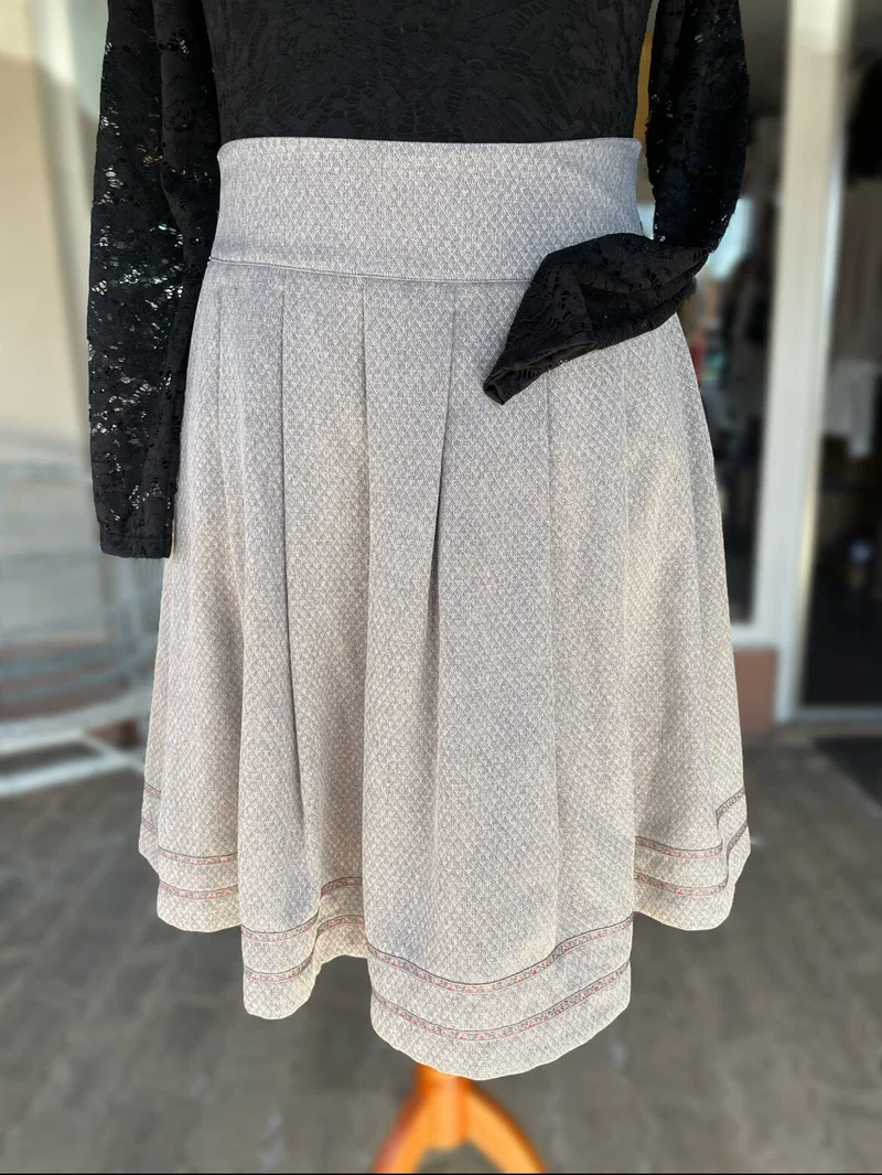 Trachten Rock Midi 60 cm, Daisy, grau, Spieth & Wensky