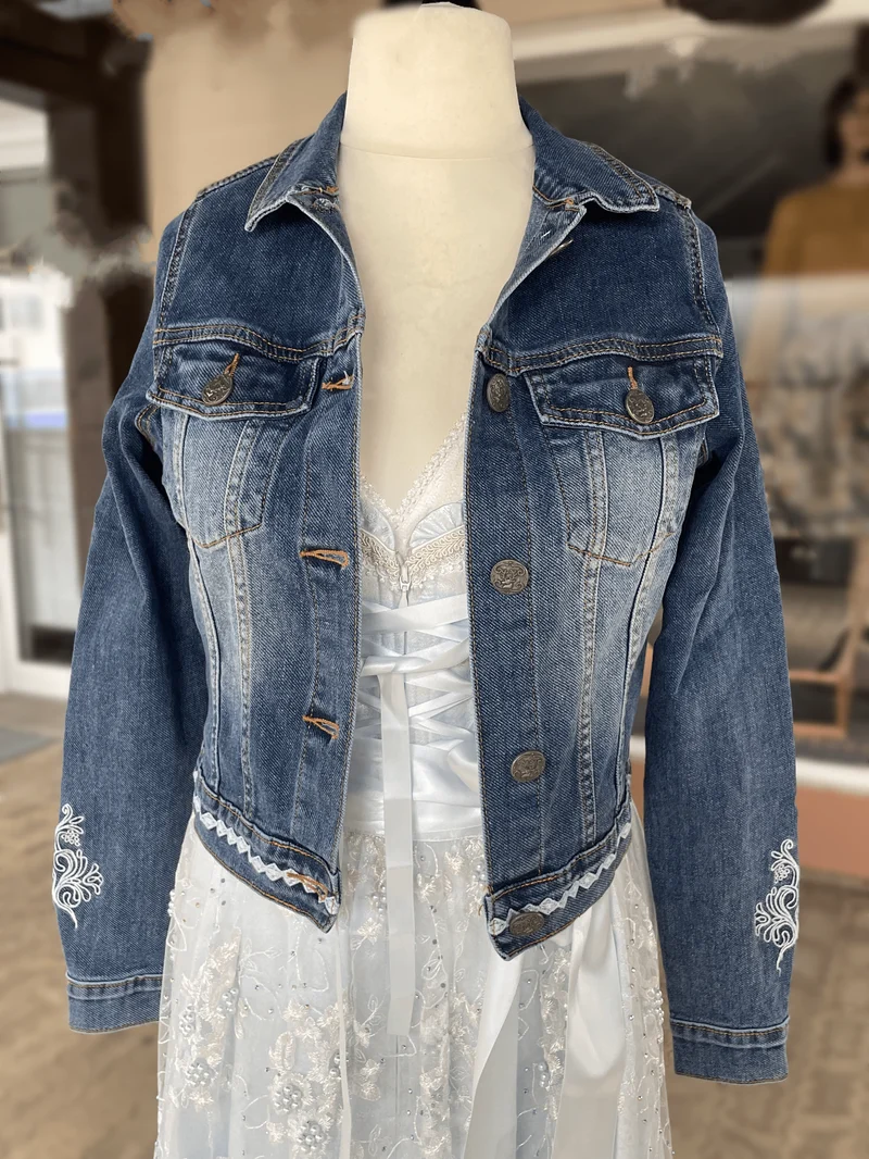 Trachten Jacke, Hangowear, Abby, Jeansjacke