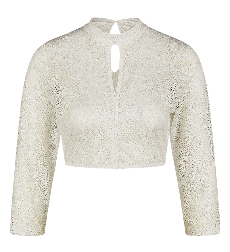 Dirndlbluse Nina von C., Steffi, ecru, hochgeschlossen