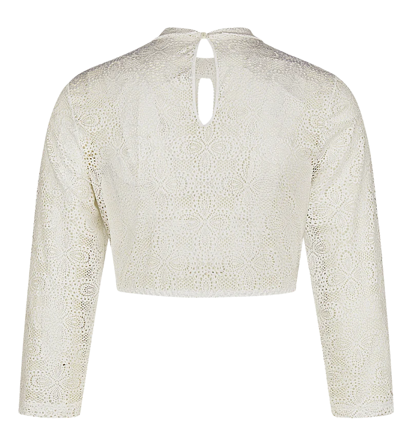 Dirndlbluse Nina von C., Steffi, ecru, hochgeschlossen
