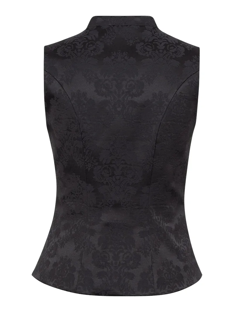 Mieder Stretch-Jacquard mit Stehkragen