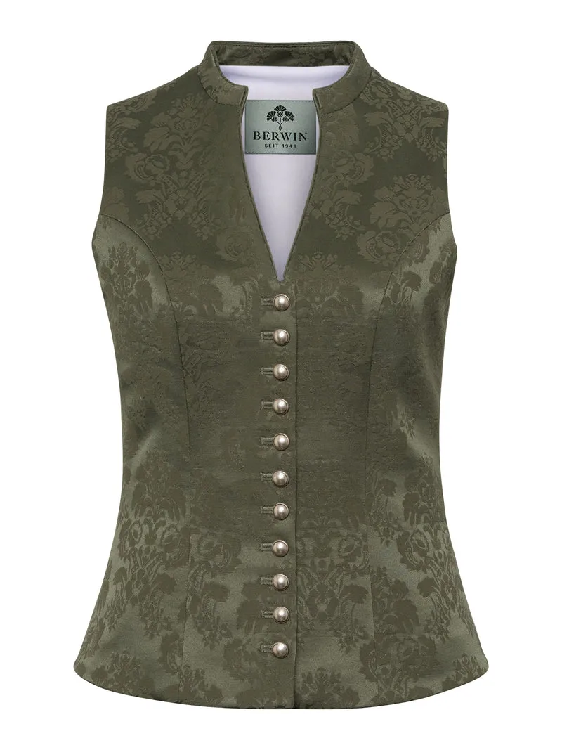 Mieder Stretch-Jacquard mit Stehkragen
