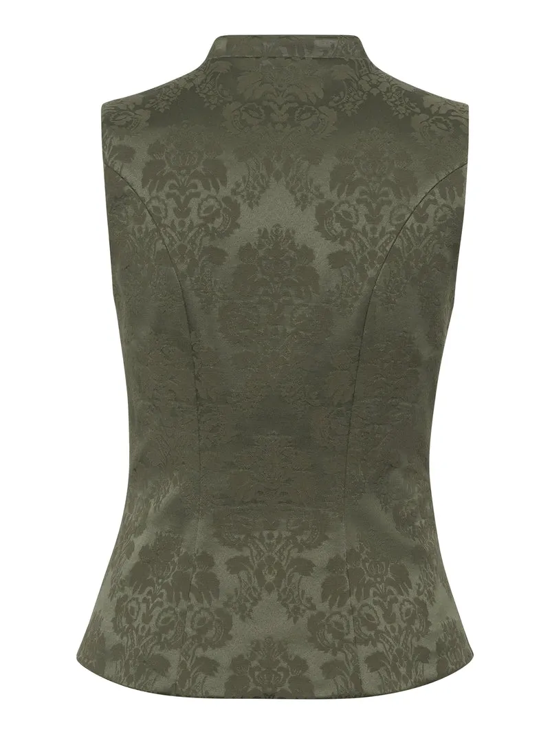 Mieder Stretch-Jacquard mit Stehkragen