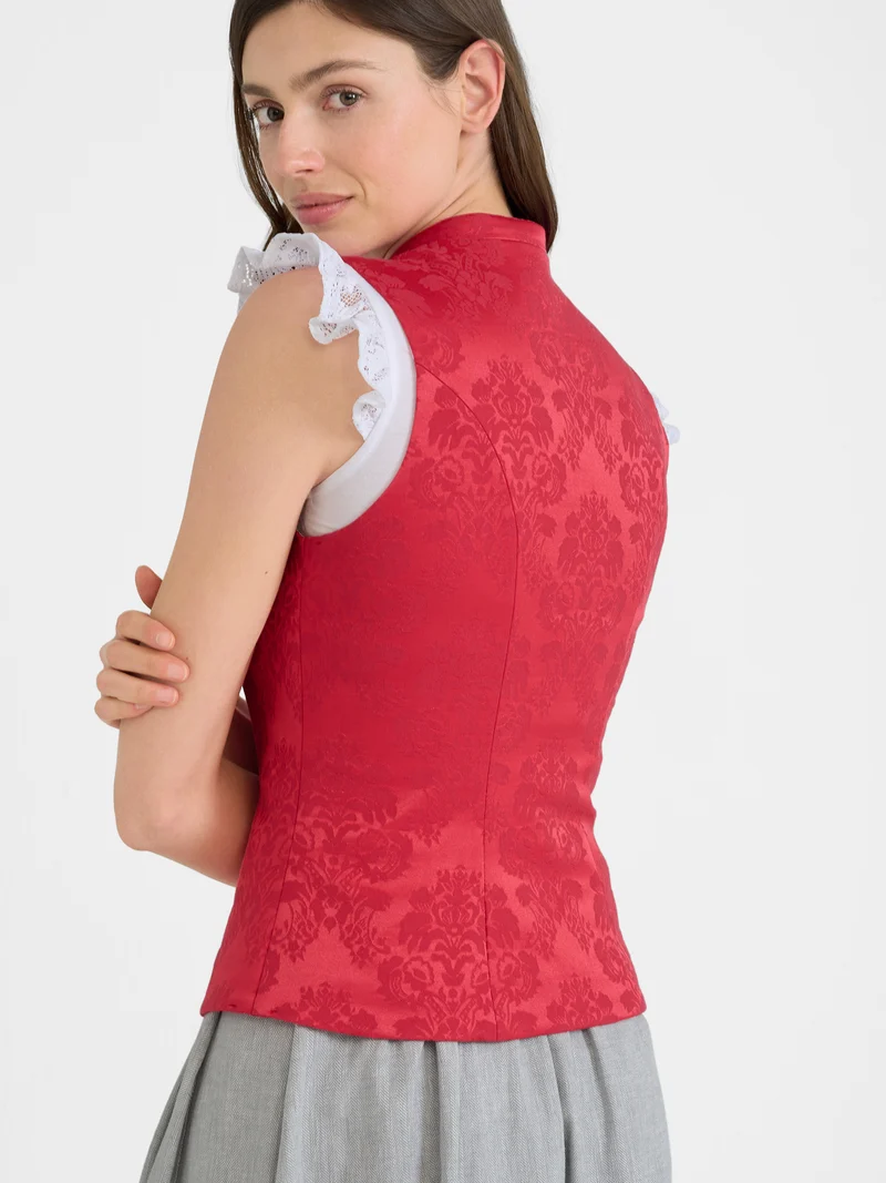 Mieder Stretch-Jacquard mit Stehkragen