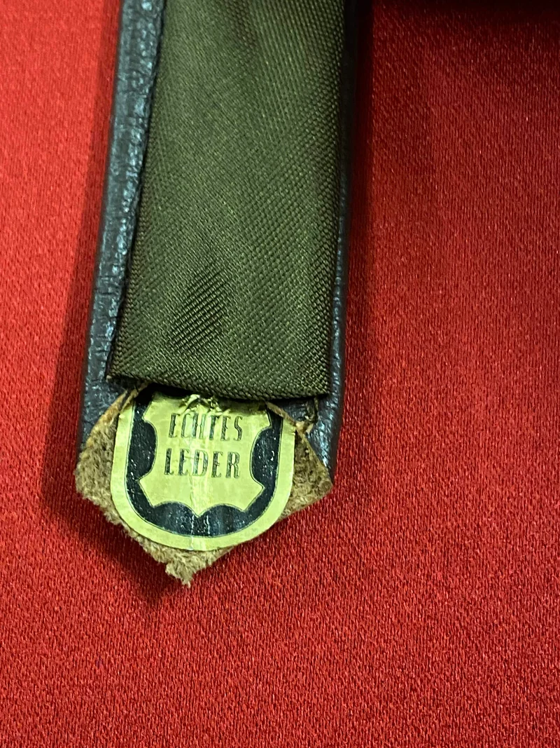 Vintage Lederkrawatte Dunkelbraun – Echtes Leder Retro Herren Krawatte