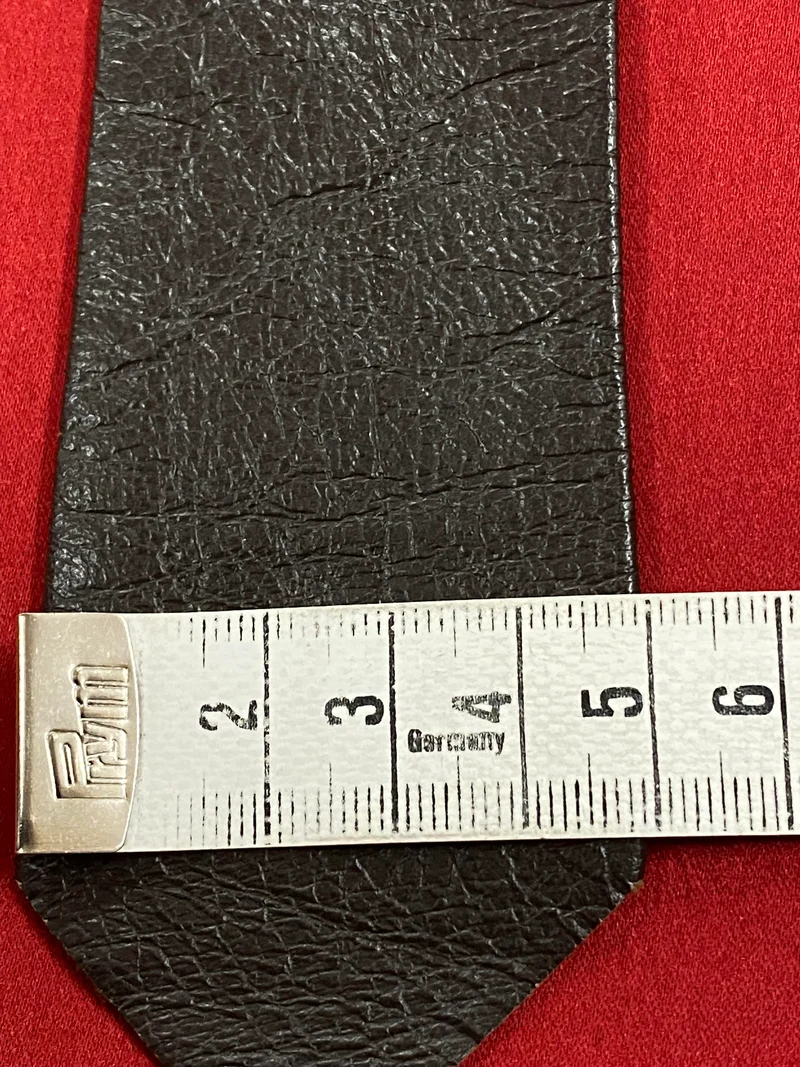 Vintage Lederkrawatte Dunkelbraun – Echtes Leder Retro Herren Krawatte