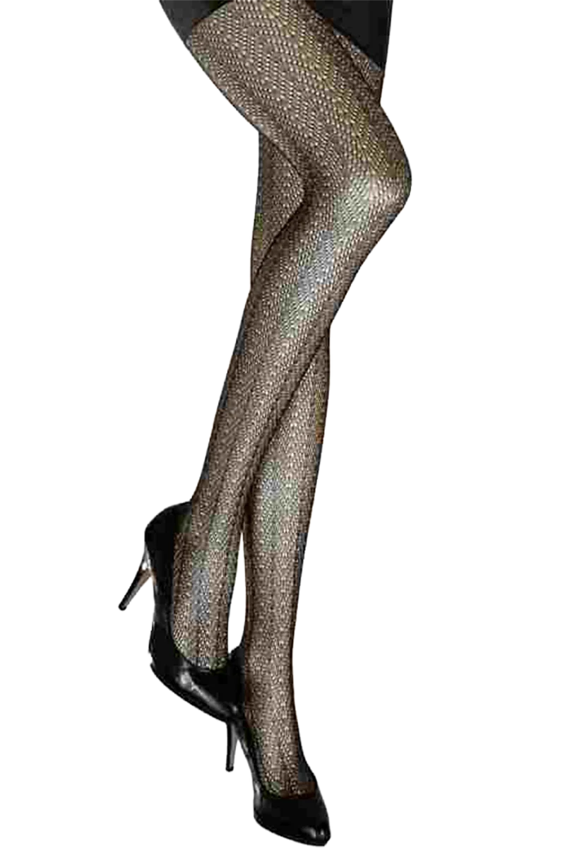 Damen Ajour-Strumpfhose - schwarz