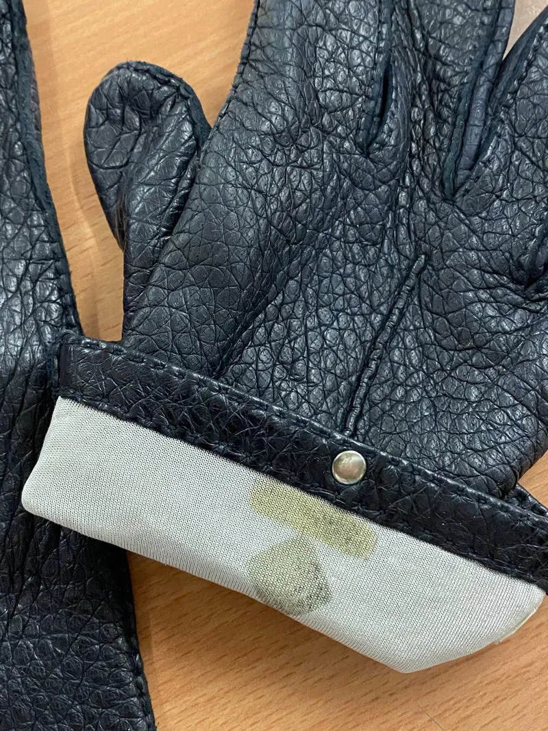 Vintage Lederhandschuhe Schwarz Größe XL
