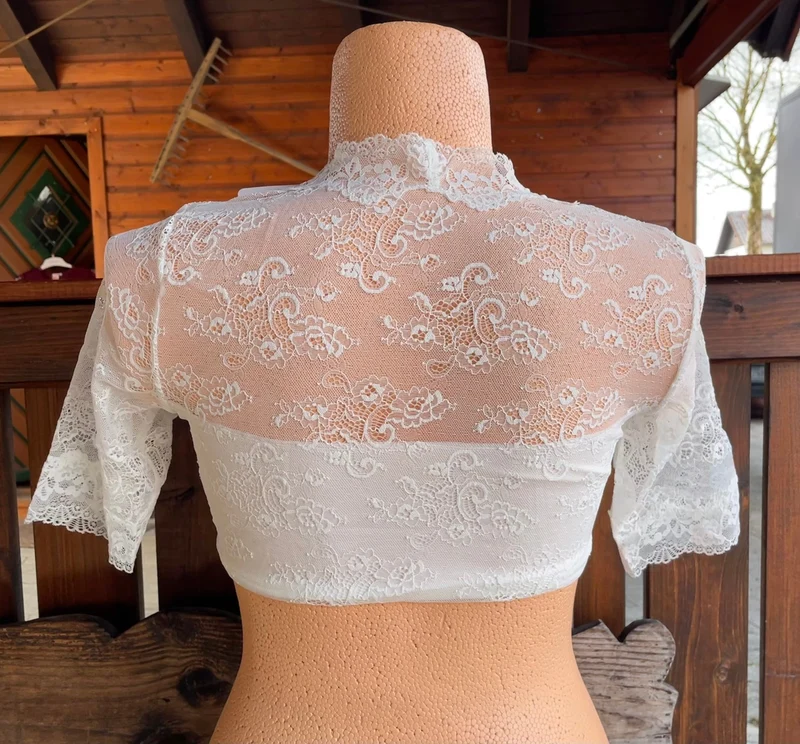 Dirndlbluse Nina von C., Claudia, champagner, halbarm, Blüten