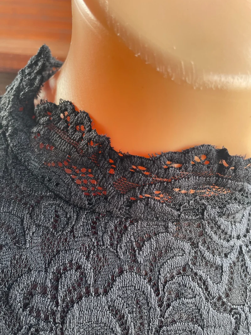 Dirndlbluse, Spieth & Wensky, hochgeschlossen, schwarz, Amsterdam