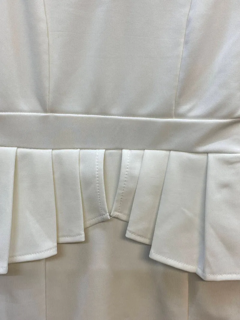 Elegantes Vintage Etuikleid Creme – 50er Jahre Stil Gr. 34
