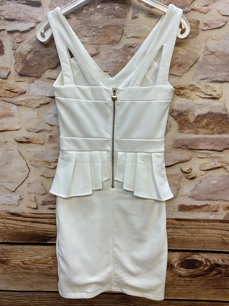 Elegantes Vintage Etuikleid Creme – 50er Jahre Stil Gr. 34