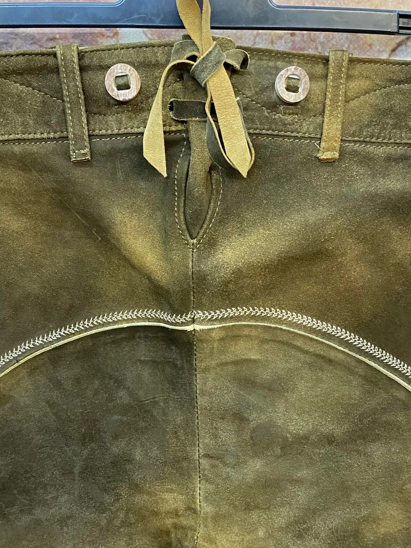 Vintage Isar Trachten Lederhose Herren lang Gr. 46