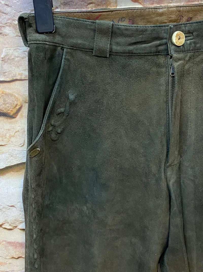 Vintage Country Line Trachtenlederhose Herren lang, Gr. 46