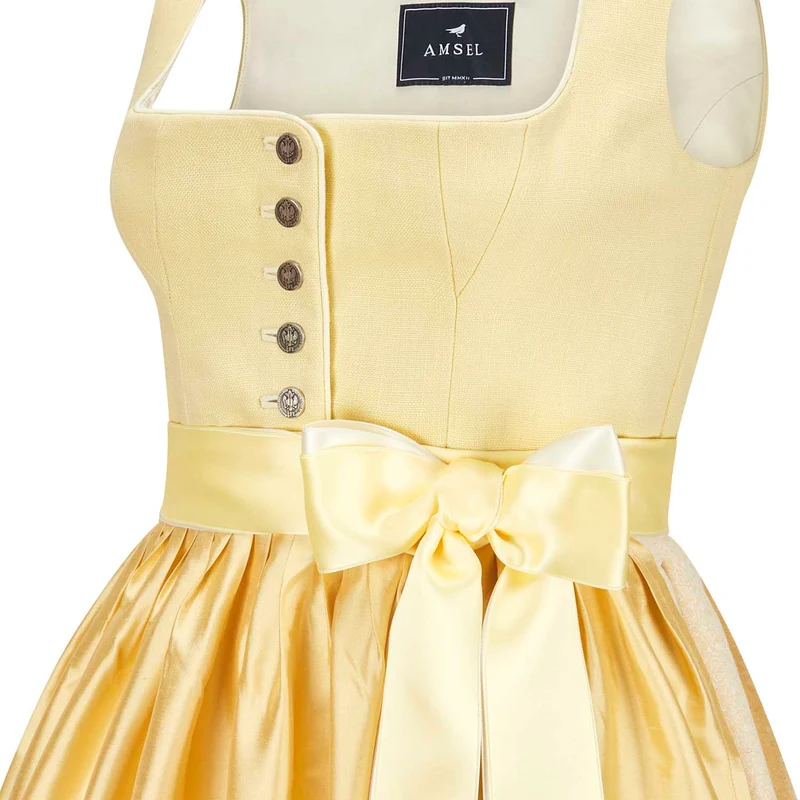 Leinendirndl Irmi Buttergelb (lang)