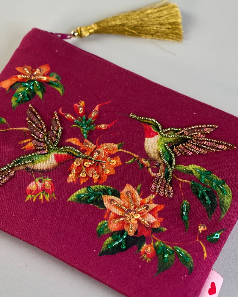 Kosmetiktasche Perlenkolibri - Herzilein-Wien GmbH